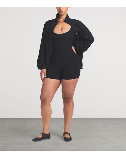 NikeSKIMS Black Corset Short Bodysuit