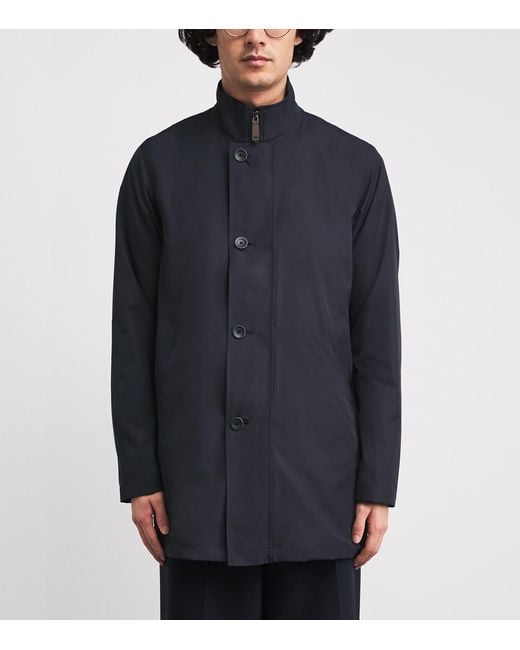 Herno Blue Waterproof Parka for men