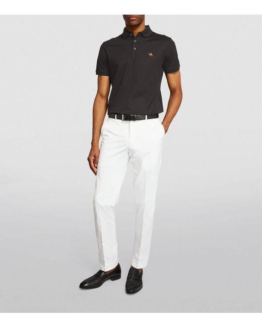Ralph Lauren Ralph Lauren Label Cotton Logo Polo Shirt in Black for Men Lyst UK