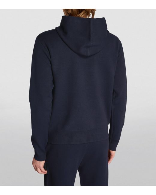 Sandro Blue Double Jersey Hoodie for men