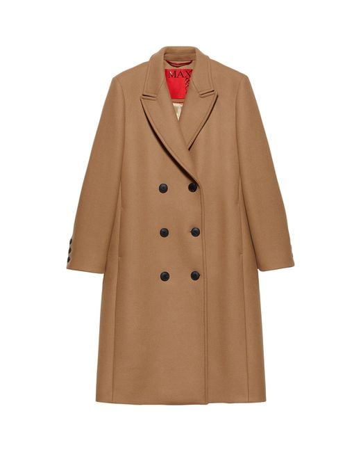 MAX&Co. Brown Wool-Blend Overcoat