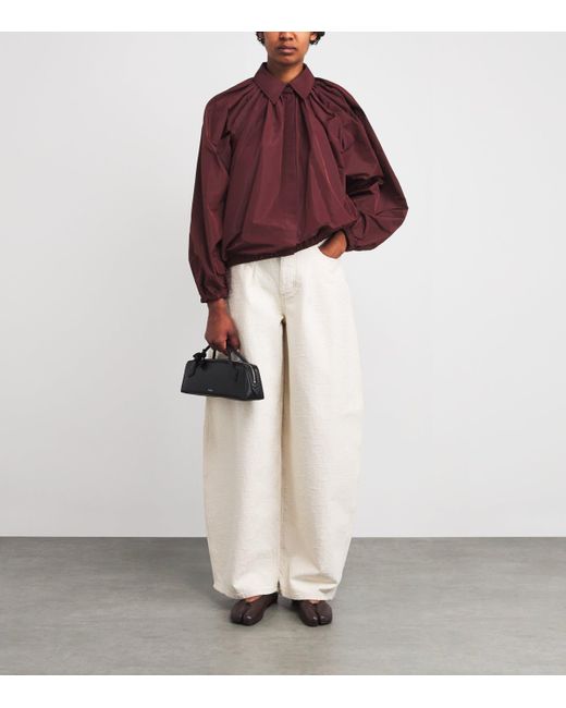 Patou Red Volume Bubble Blouse