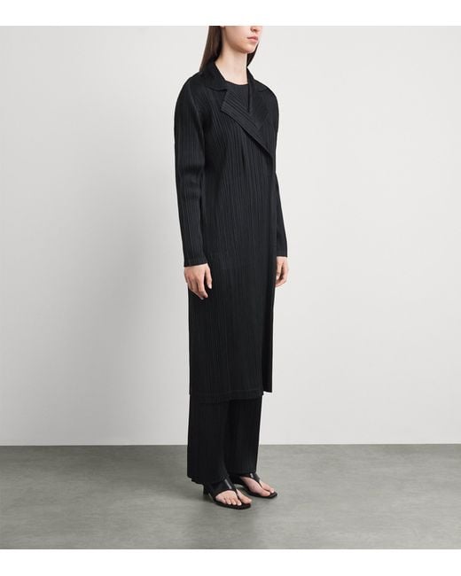 Pleats Please Issey Miyake Black Monthly Colors February Coat