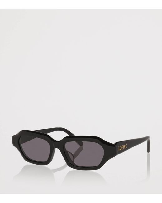 Loewe Black Slim Rectangular Sunglasses