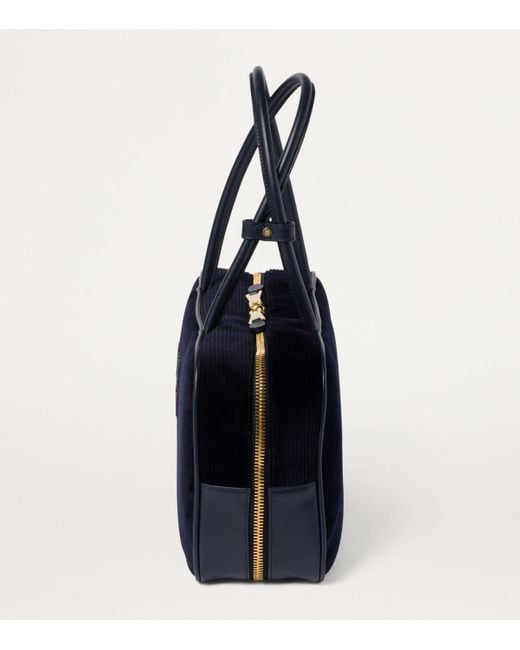 Miu Miu Blue Corduroy Beau Shoulder Bag