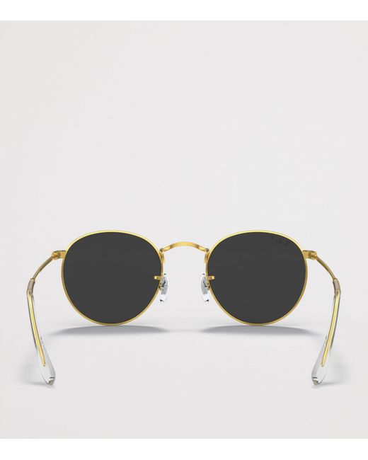 Ray-Ban Brown Rb3447 Round Metal Round Sunglasses for men
