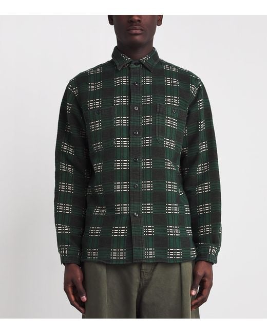 Polo Ralph Lauren Green Cotton Check Flannel Overshirt for men