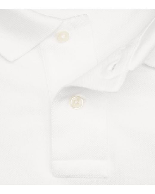 Polo Ralph Lauren White Cotton Mesh Slim-Fit Polo Shirt for men
