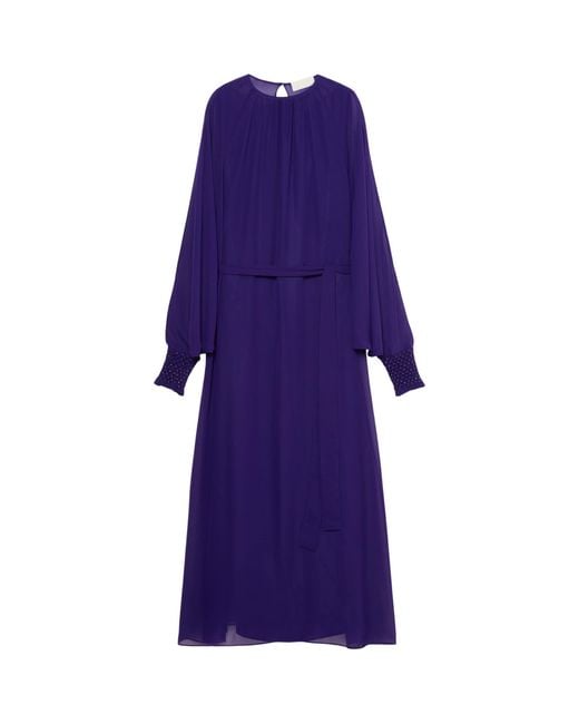 Marina Rinaldi Purple Gauze Maxi Dress And Cardigan