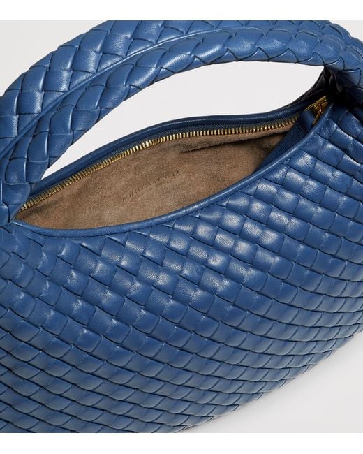 Bottega Veneta Blue Small Leather Veneta Shoulder Bag
