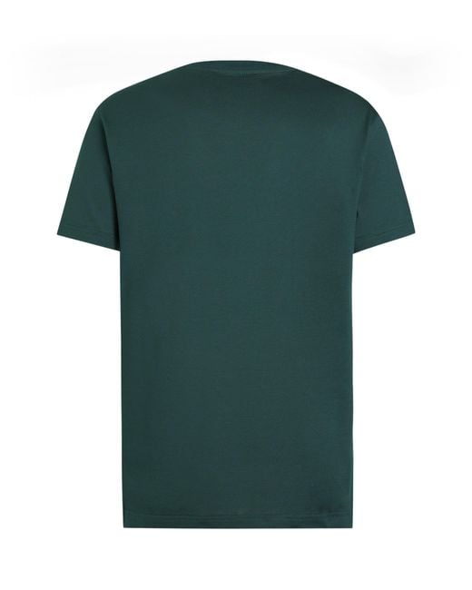 Dolce & Gabbana Green Cotton Palermo Logo T-Shirt for men