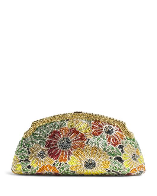 Judith Leiber Green Mini Embellished Venetian Meadow Clutch Bag