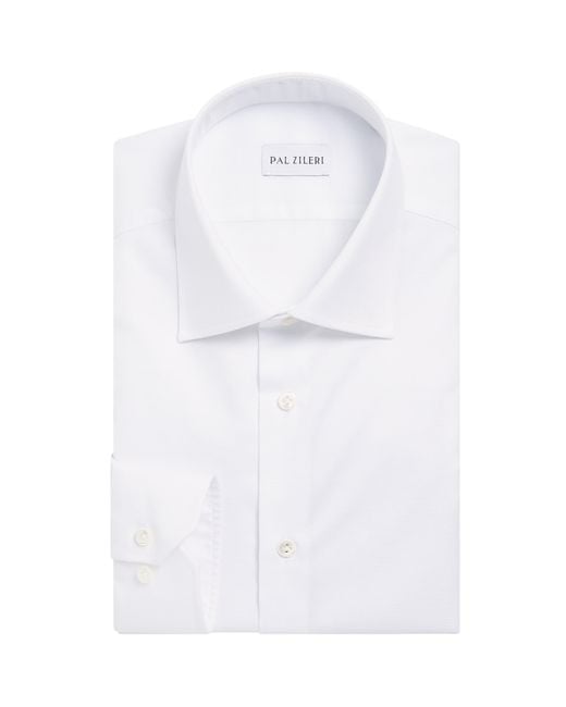 Pal Zileri White Cotton Milano Collar Shirt for men