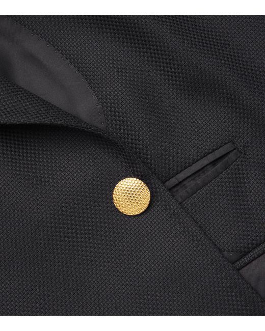 Tom Ford Black Wool-Mohair Blazer for men