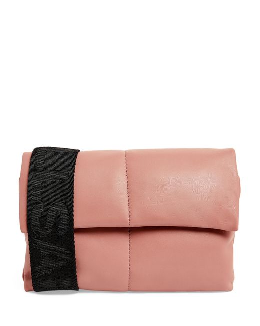 AllSaints Pink Quilted Leather Ezra Cross-body Bag