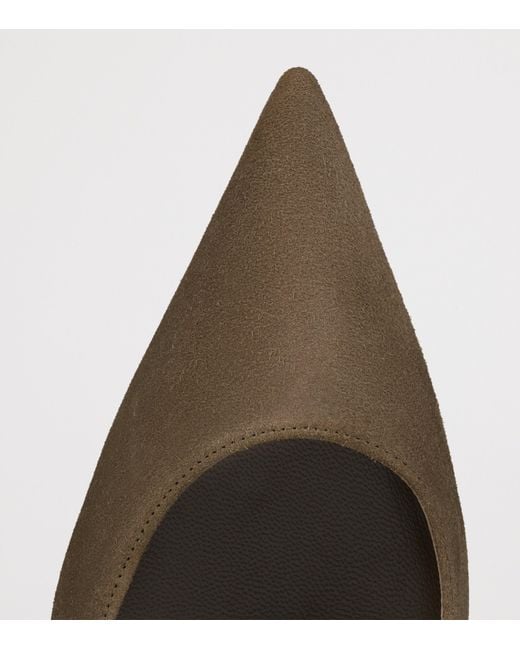 Christian Louboutin Brown Miss Z 80 Suede Pumps