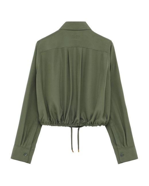 Loewe Green Silk Balloon Shirt