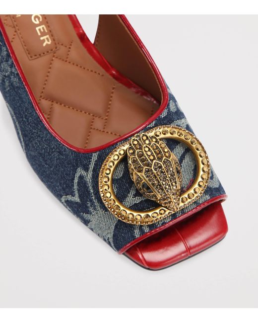 Kurt Geiger Pink Denim Chelsea Slingback Pumps