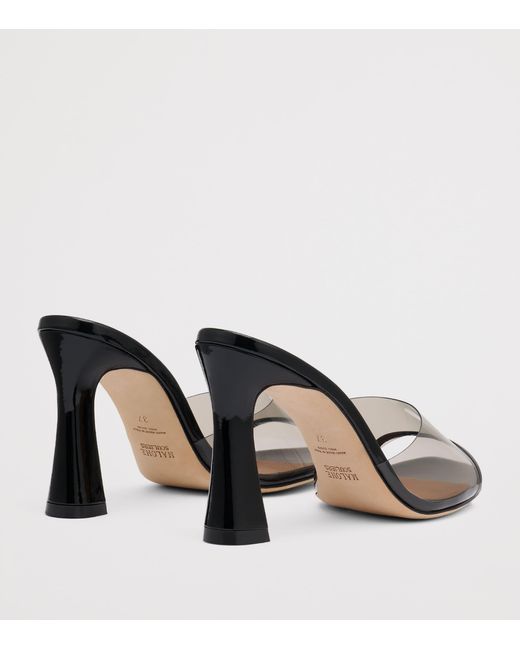 Malone Souliers Black Pvc Roxanne Heeled Sandals 90