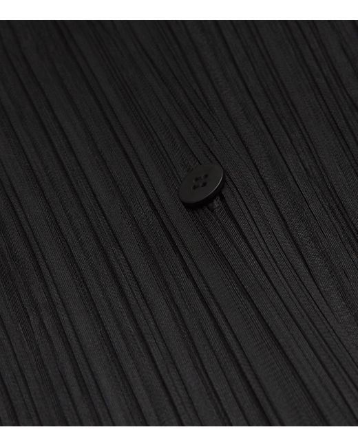 Pleats Please Issey Miyake Black Monthly Colors October Cardigan