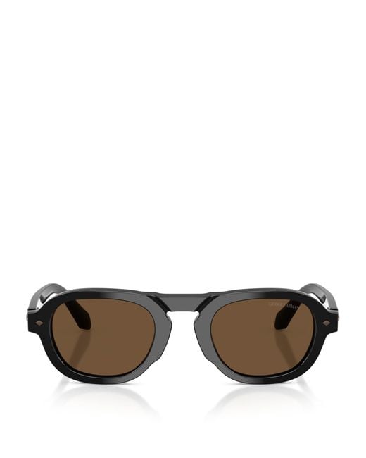 Giorgio Armani Brown Pillow Sunglasses for men