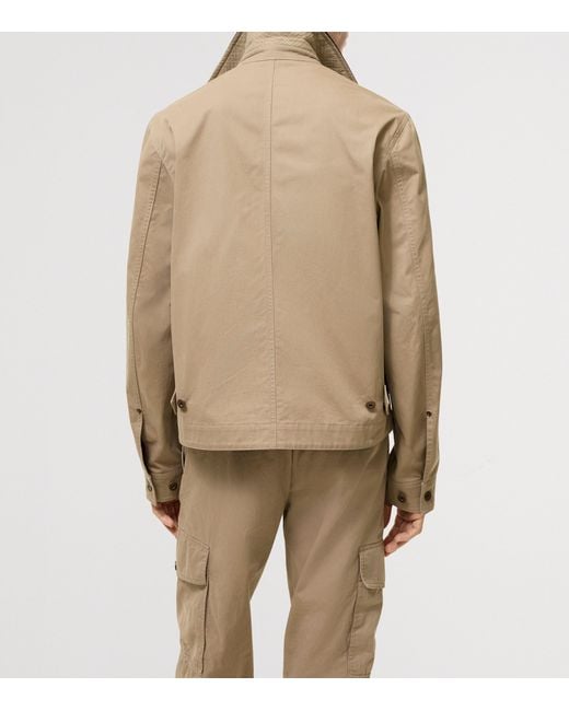 Burberry Natural Apos;S Westley Logo Embroidered Cotton Jacket for men