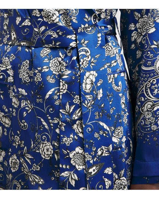 Harrods Blue Silk Butterfly Robe