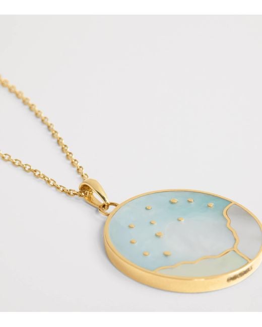 L'Atelier Nawbar Metallic And Diamond Sunrise Pendant Necklace