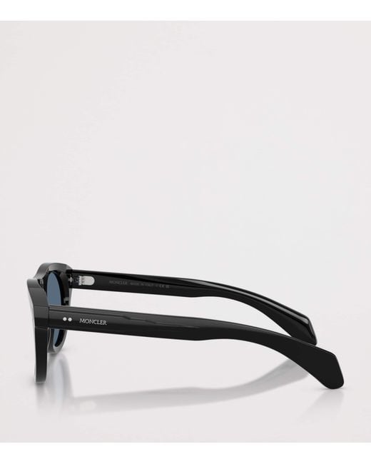 Moncler Blue Splash Round Sunglasses