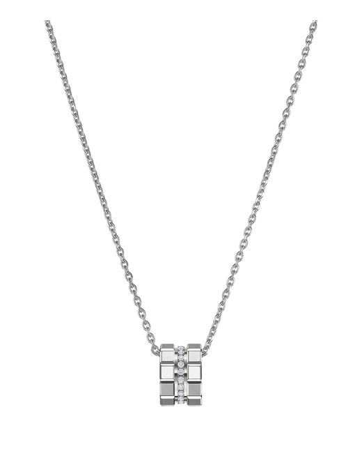 Chopard Metallic And Diamond Ice Cube Necklace