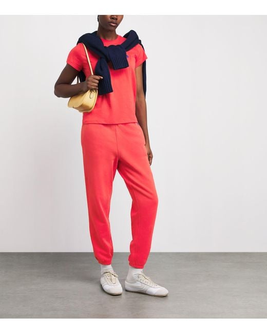 Polo Ralph Lauren Red Cotton-Blend Cuffed Sweatpants
