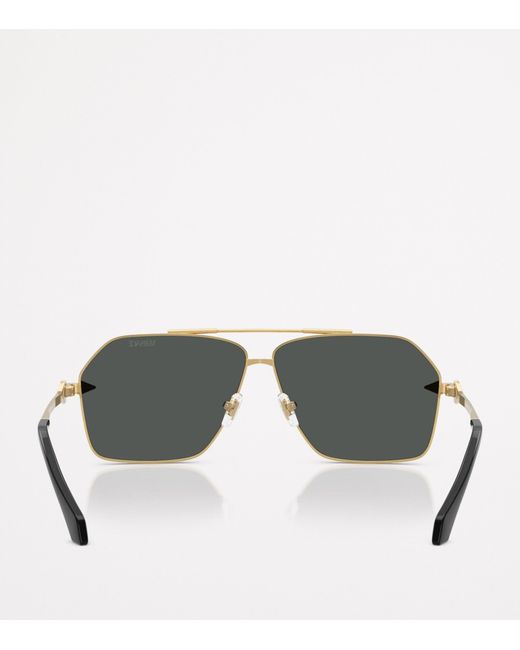 Versace Gray Pilot Sunglasses for men