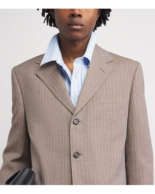 sunflower Brown Linen-Wool Show Blazer for men