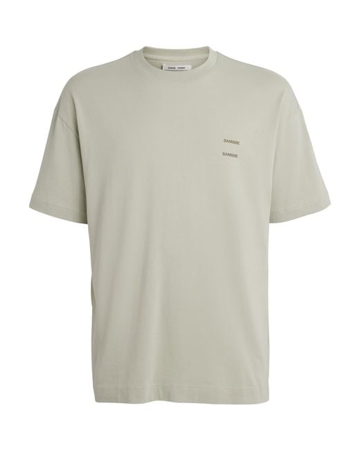 Samsøe & Samsøe Gray Organic Cotton Joel T-Shirt for men