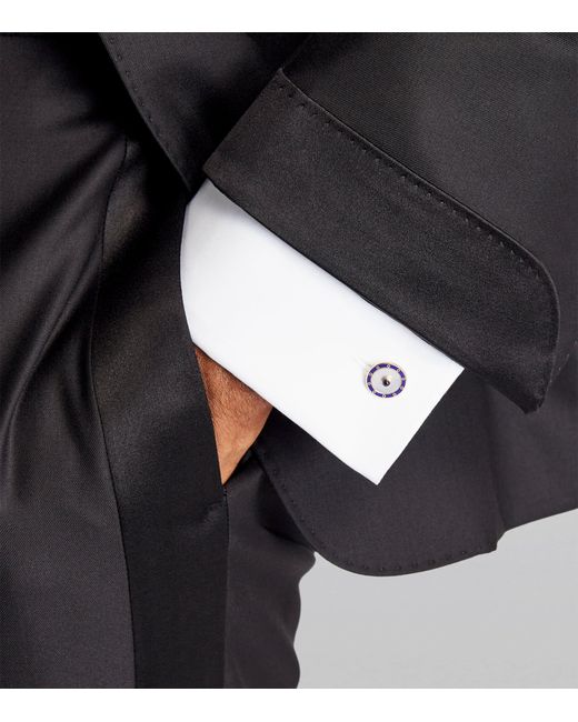 Deakin & Francis Blue And Sapphire Chain-Link Cufflinks for men
