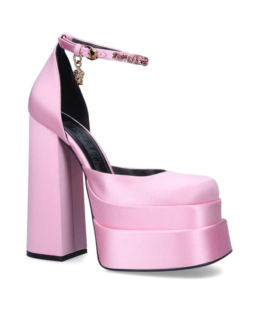 Versace Mary Jane Platform Sandals in Pink | Lyst