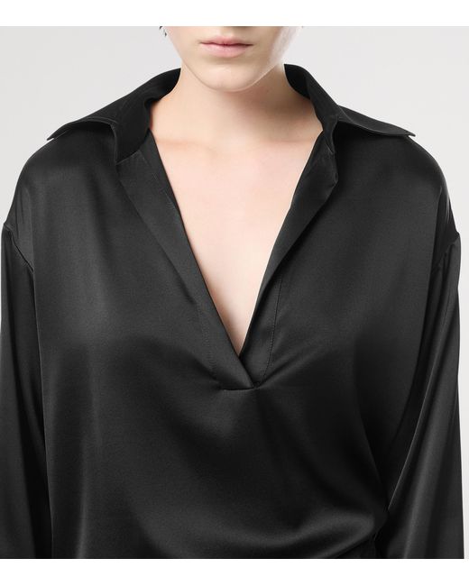 Tom Ford Black Silk-Blend Blouse