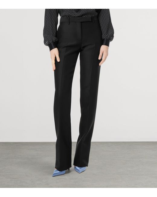 Tom Ford Black Wool-Silk Tailored Trousers