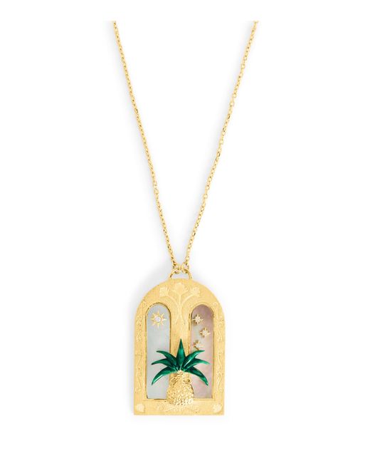 L'Atelier Nawbar Metallic And Diamond Dusk To Dawn Necklace