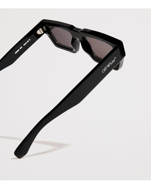 Off-White c/o Virgil Abloh Black Metal Manchester Sunglasses for men