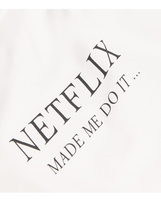 Victoria Beckham White Organic Cotton Slogan T-Shirt