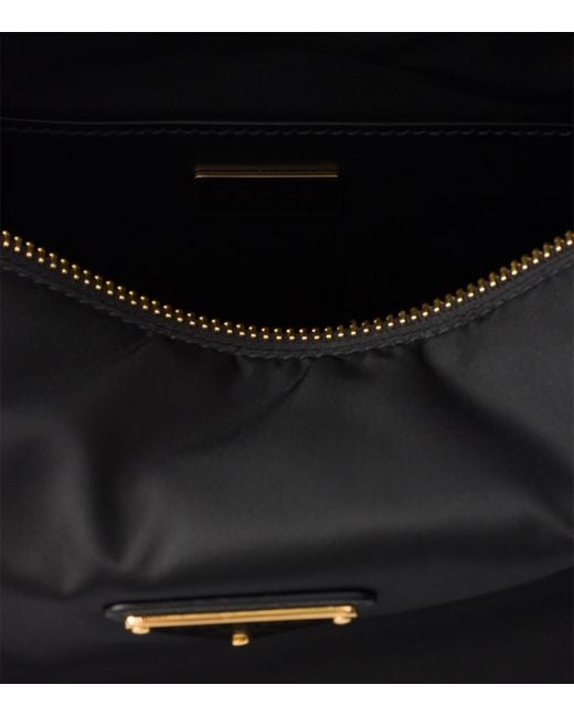 Prada Black Small Re-Nylon And Leather Explore Shoulder Bag