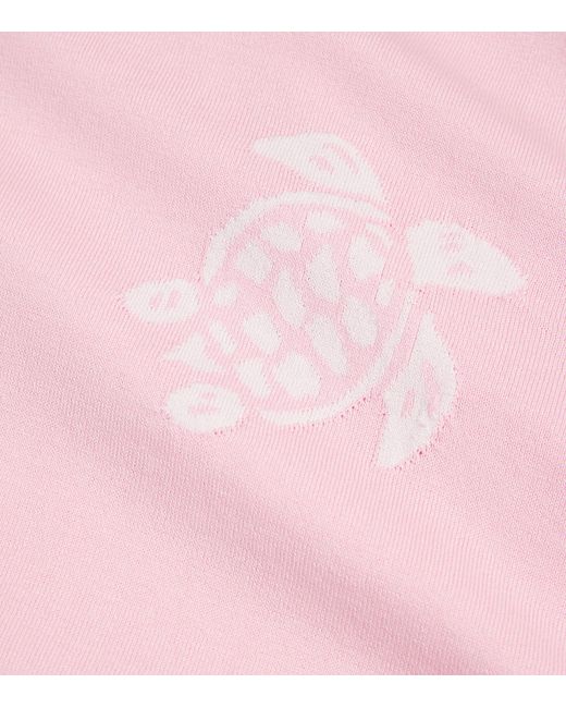 Vilebrequin Pink Cotton Turtle Jacquard Sweater for men