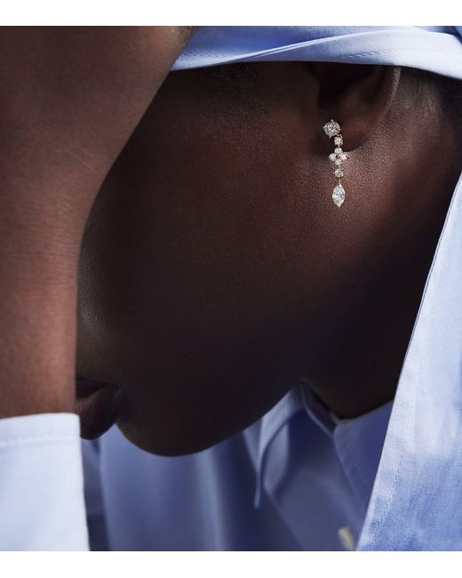Anita Ko White And Diamond Vivi Drop Earrings