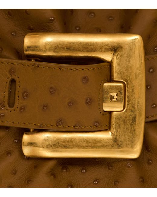 Balmain Brown Medium Leather Anthem Shoulder Bag