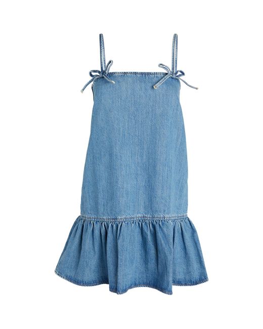 Ganni Blue Denim Mini Dress