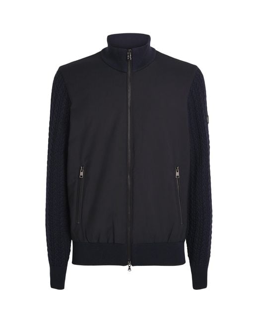 Bogner Blue Virgin Wool Zisco Hybrid Jacket for men