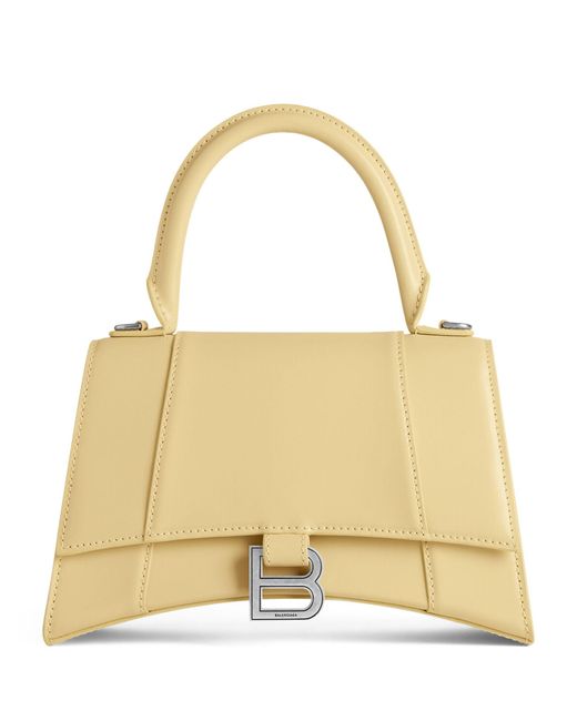Balenciaga Natural Small Leather Hourglass Top-handle Bag