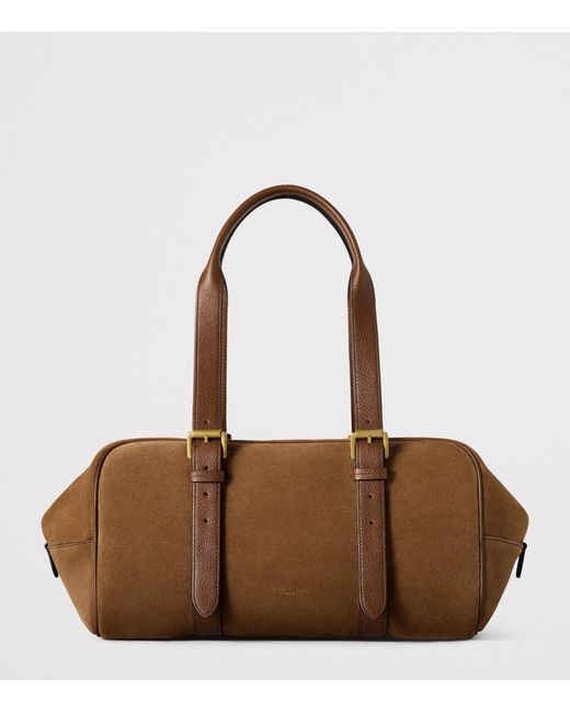 Mulberry Brown Suede Boston Shoulder Bag