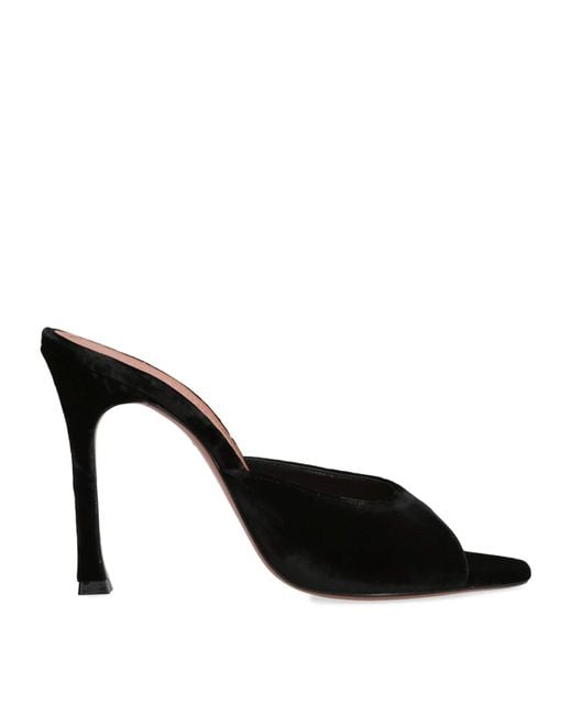 AMINA MUADDI Black Velvet Alexa Heeled Mules 105